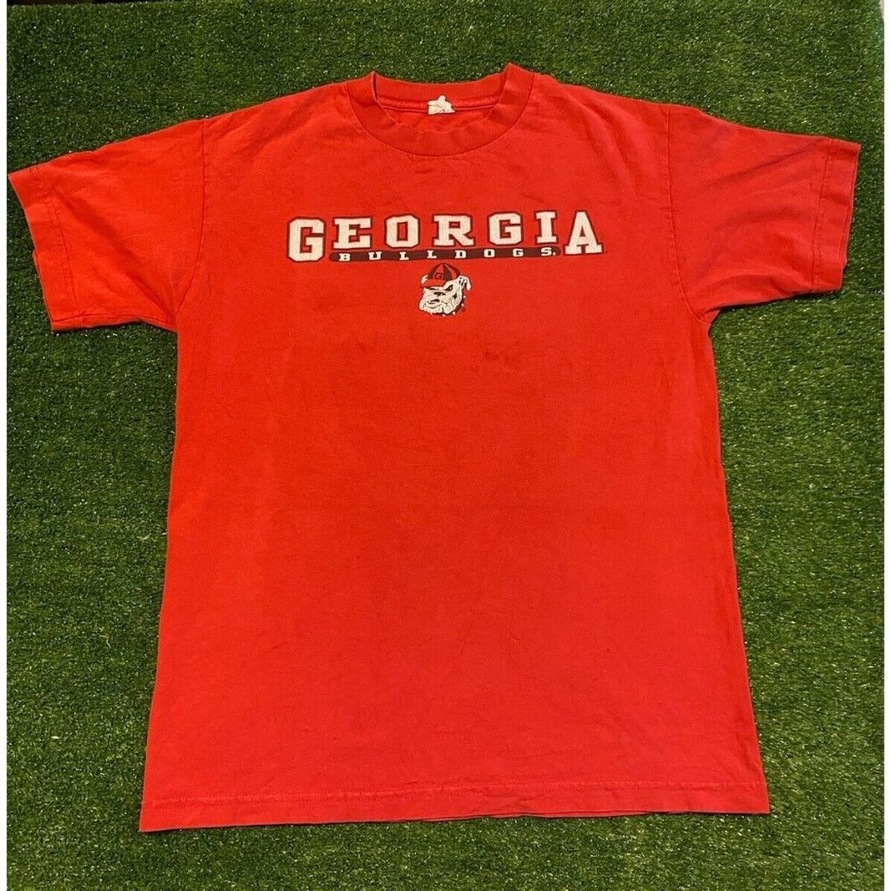 Georgia Bulldogs shirt mens small red black Y2K football short sleeve retro 23